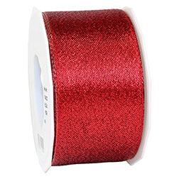 WIEN Brokatband 60 mm - rot matt mit Webkante