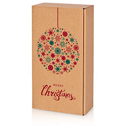 Präsentkarton 2er - Natura Weihnachtskugel - für Flaschen bis ca. 360 mm