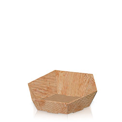Präsentkorb Modern Holz - 6 eckig klein - für Geschenkideen