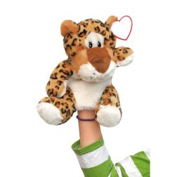 Leevi - Plüsch-Handpuppe Leopard - beige, braun