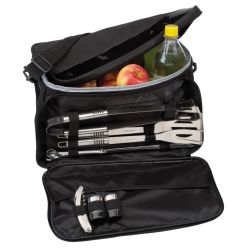 2in1 - Picknick-Grilltasche - schwarz, silber